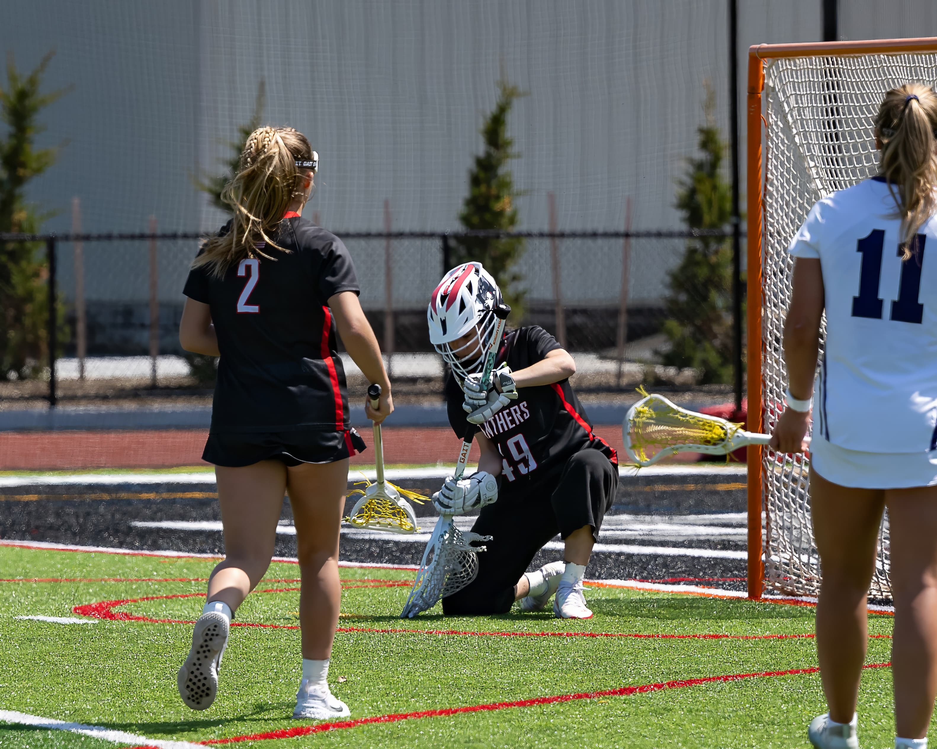 BRHS Girls Lacrosse — midfield battle