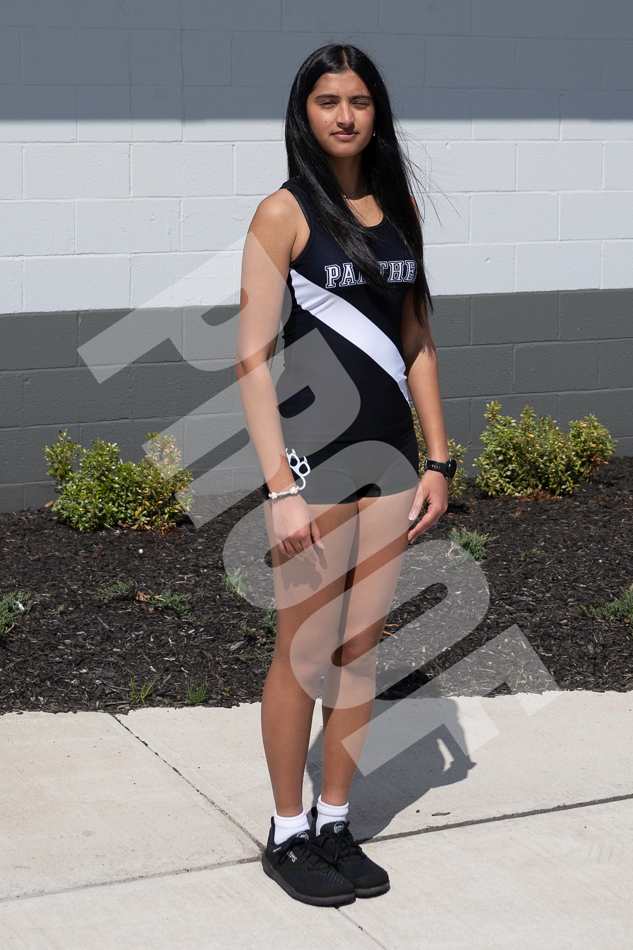 Sprinter ready on the track