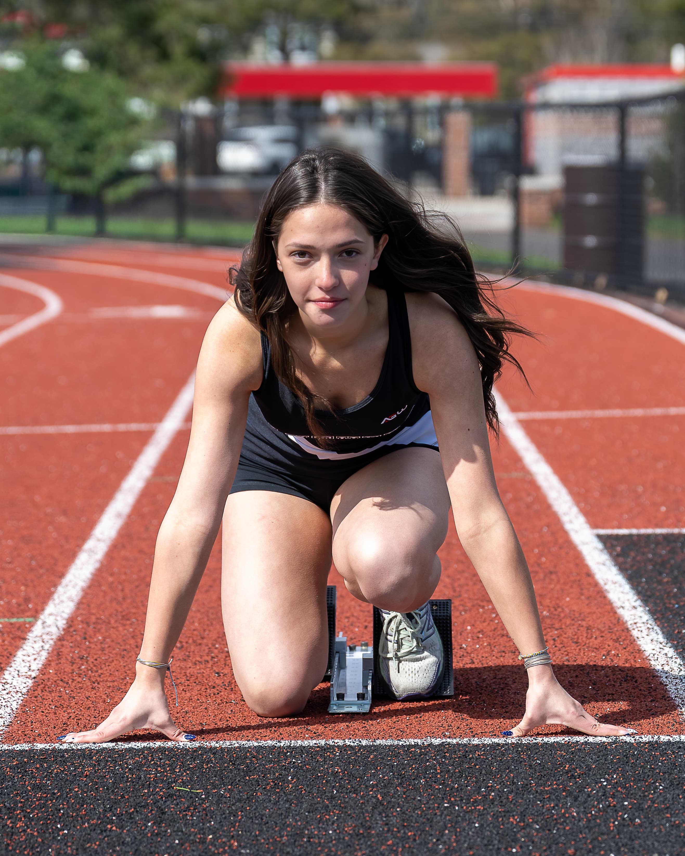 Distance runner in full stride
